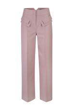 Trousers with double front flap