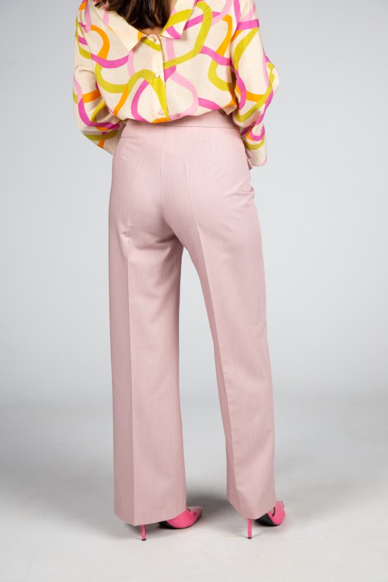 Trousers with double front flap