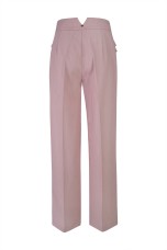 Trousers with double front flap