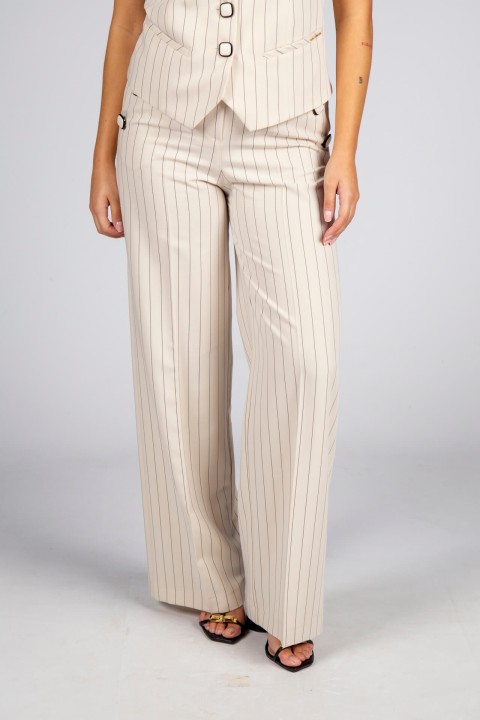 Pinstriped trousers