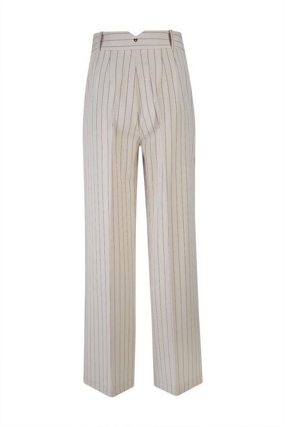 Pinstriped trousers