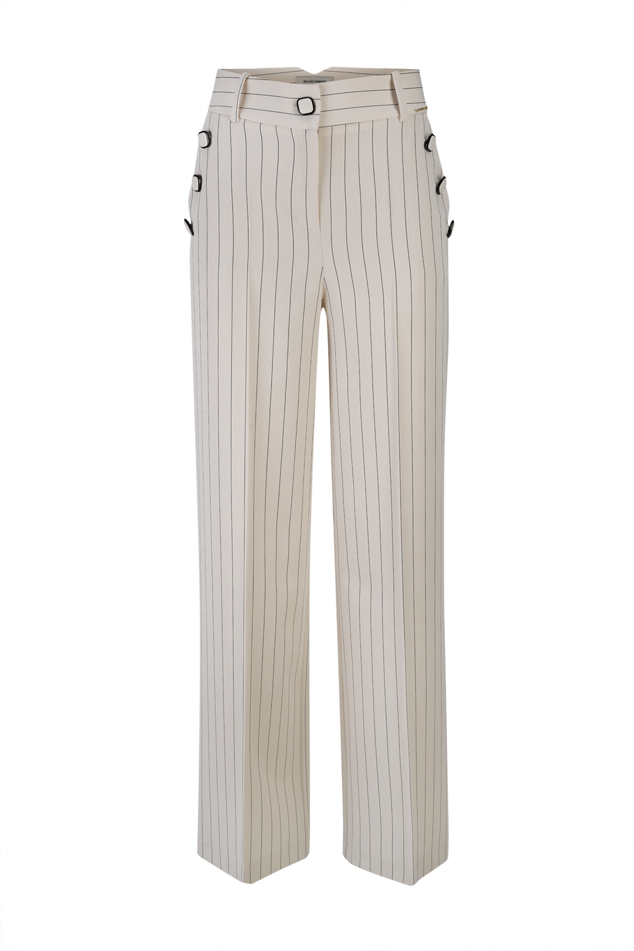 Pinstriped trousers