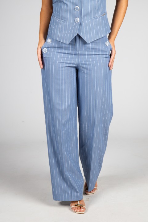 Pinstriped trousers