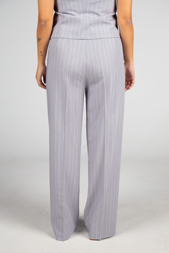 Pinstriped trousers
