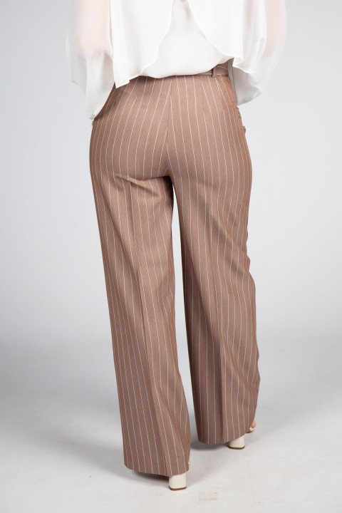 Pinstriped trousers