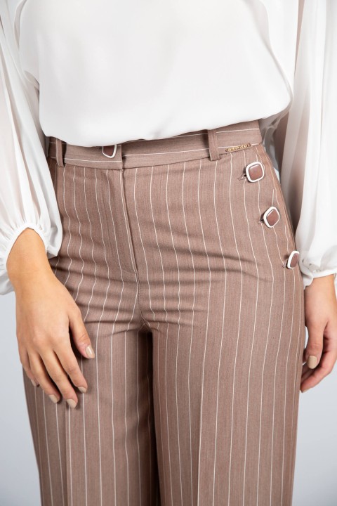 Pinstriped trousers