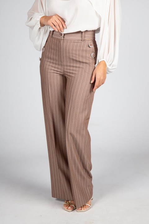 Pinstriped trousers