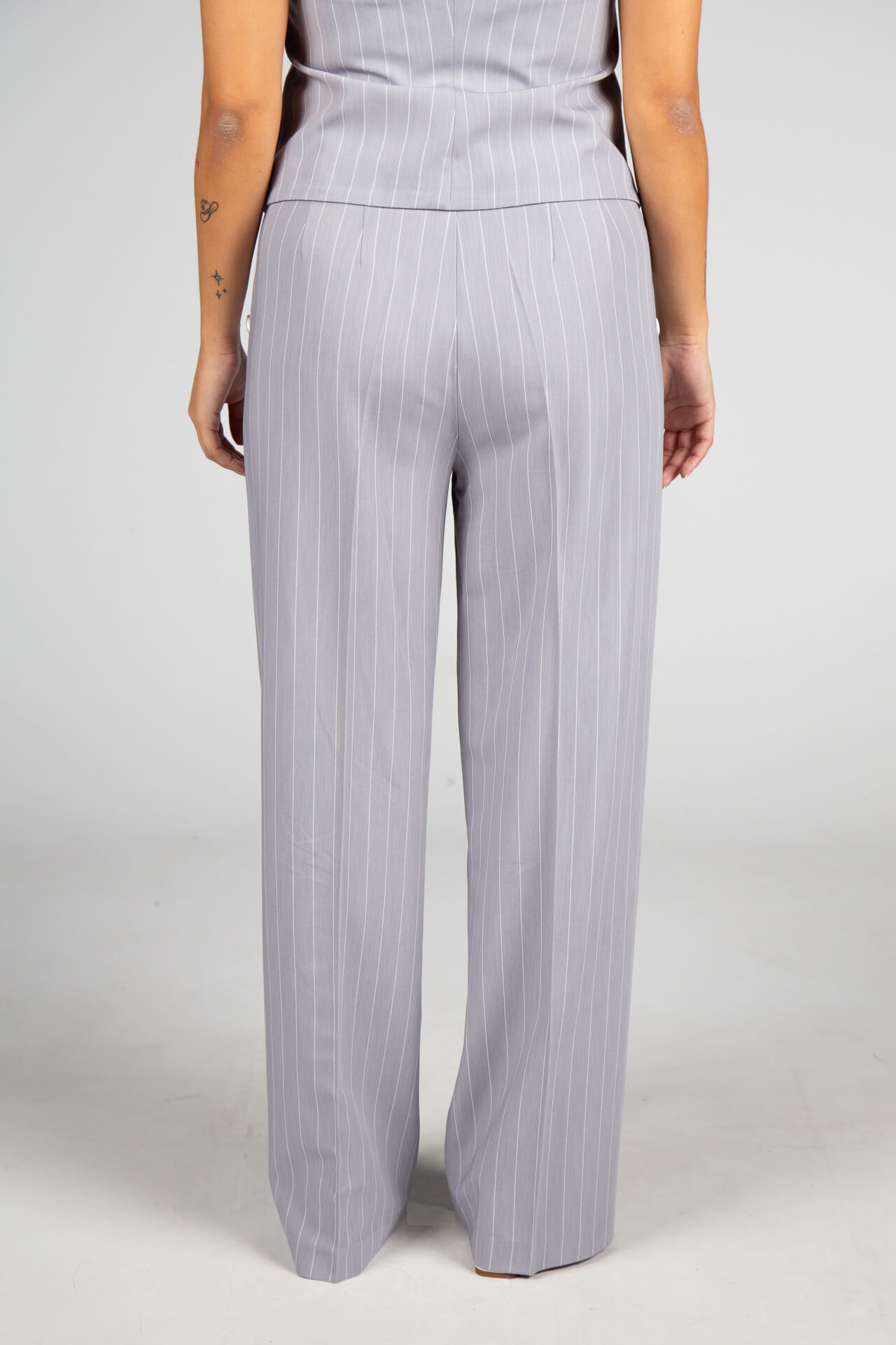 Pinstriped trousers