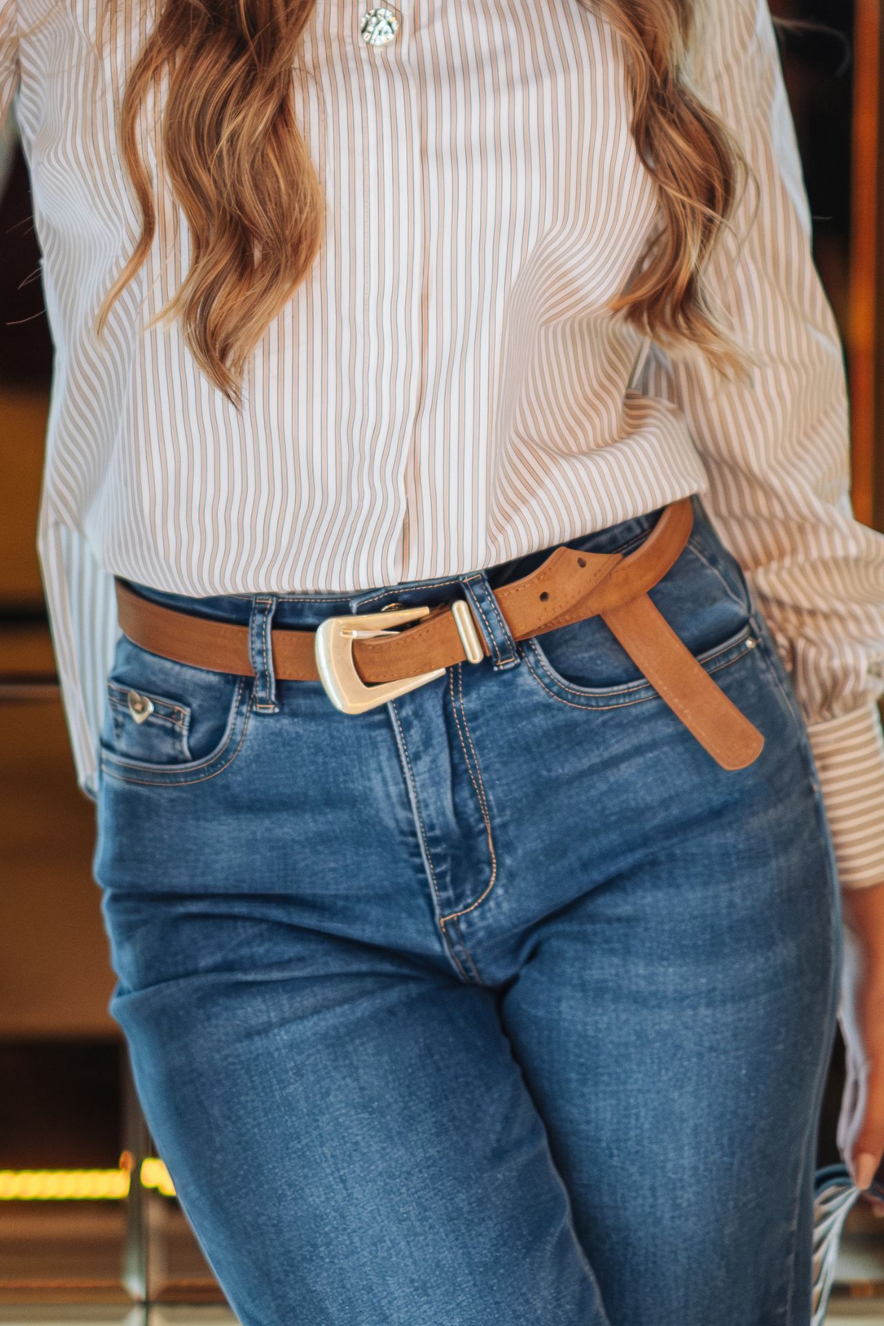 Suede belt