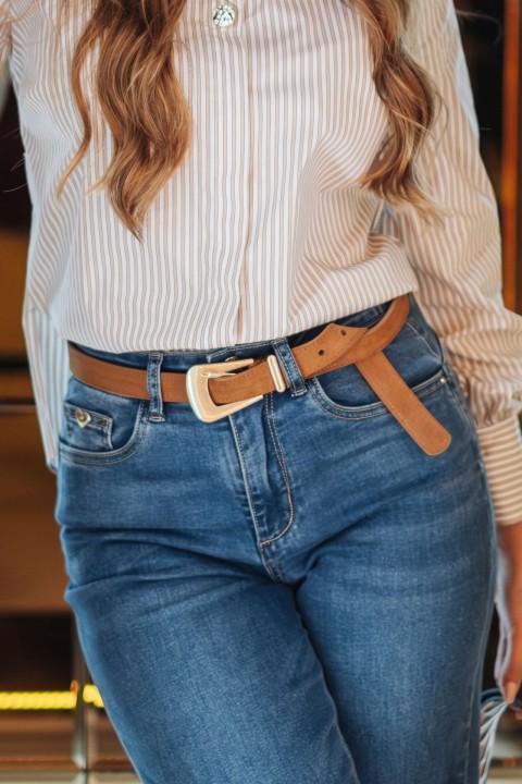 Suede belt