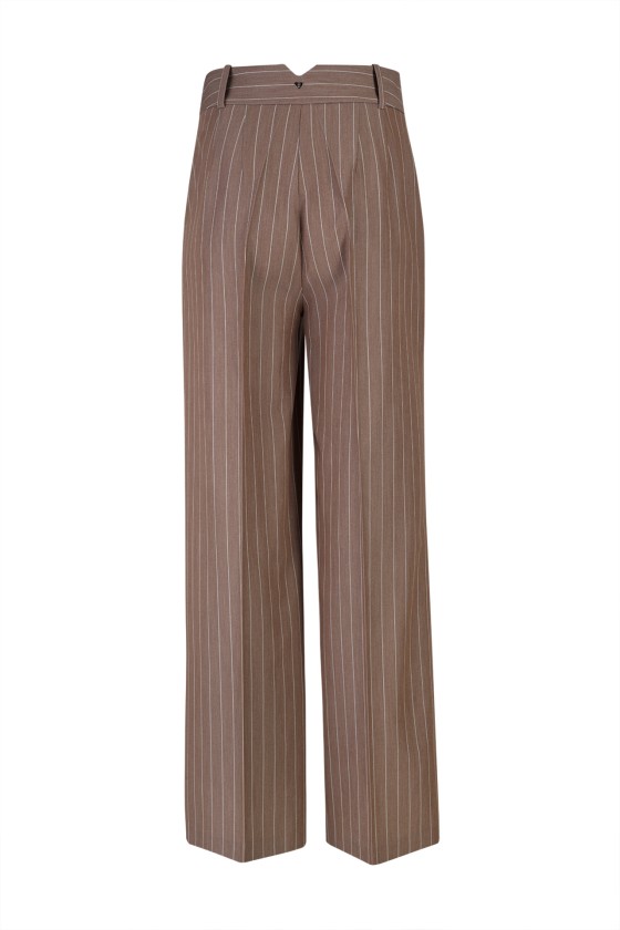 Pinstriped trousers