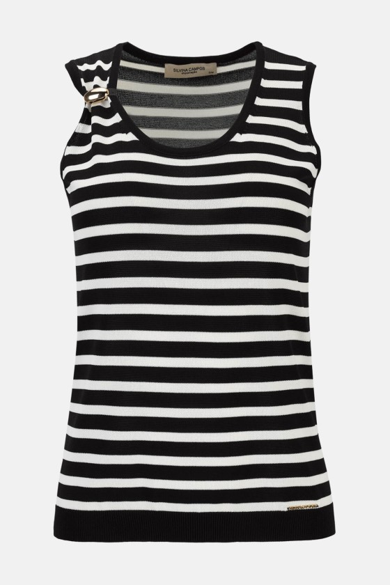 Sleeveless striped top