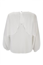Blouse with cape-effect sleeves