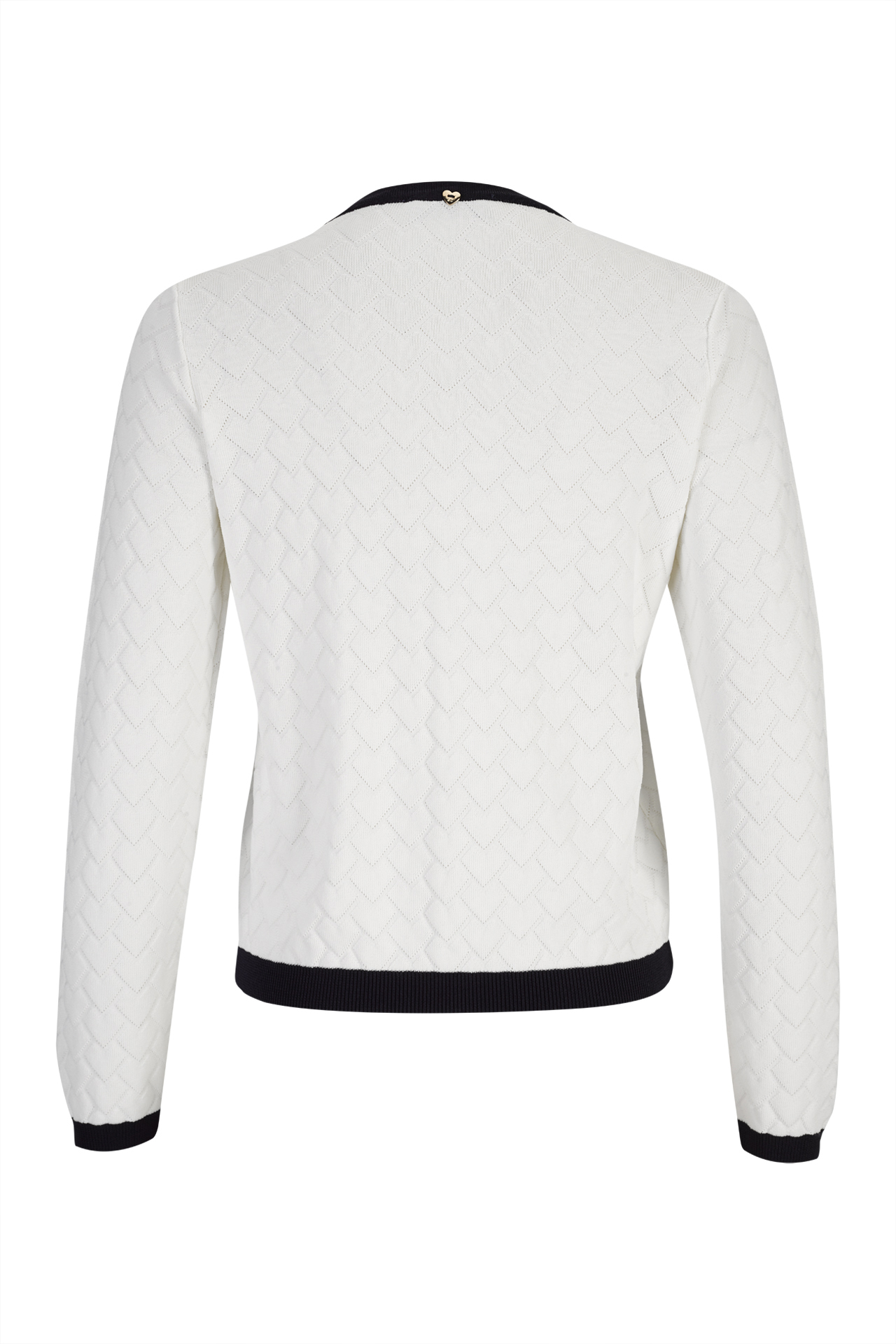 Knit cardigan with heart-shaped buttons