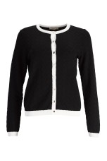 Knit cardigan with heart-shaped buttons