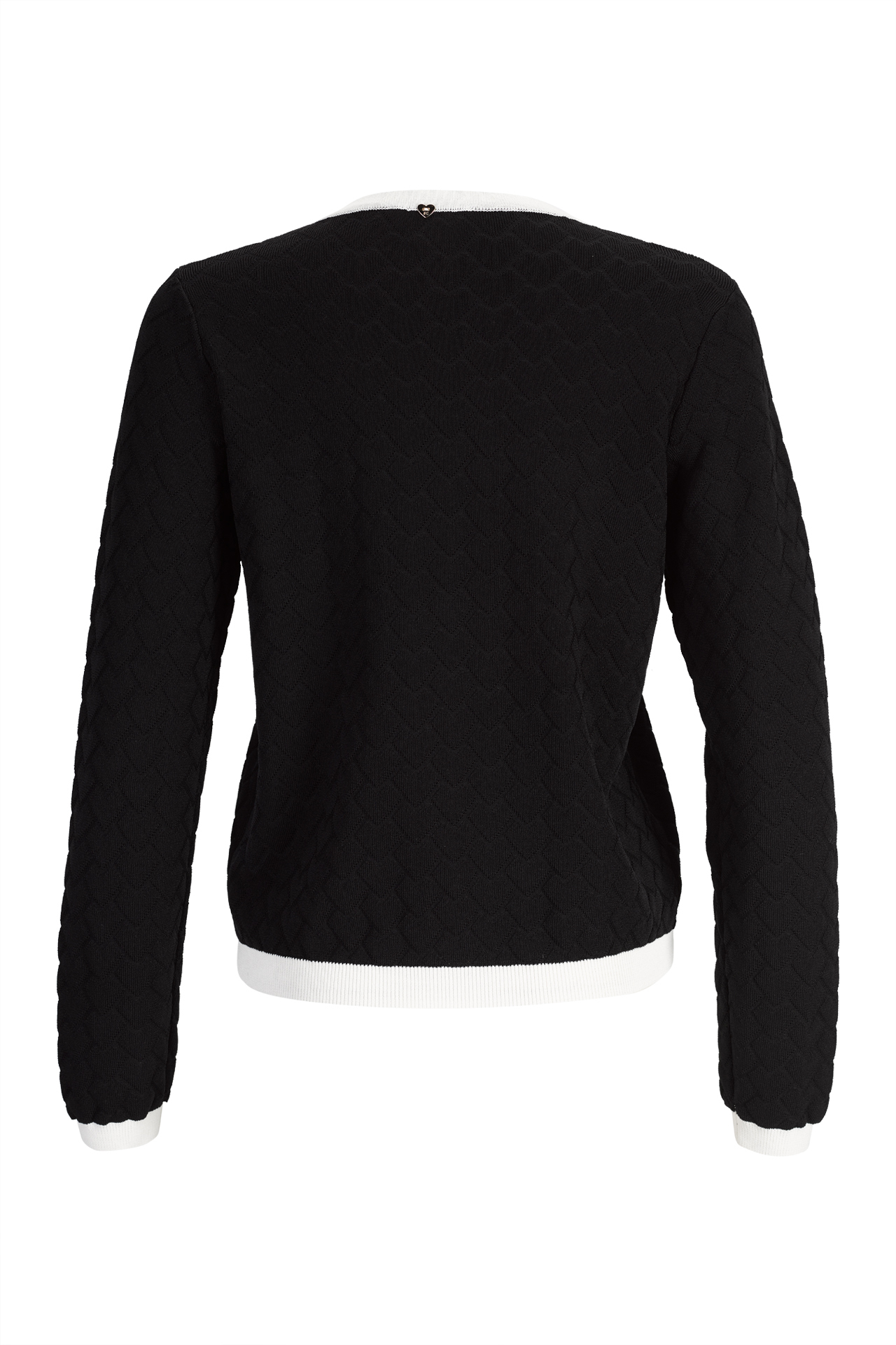 Knit cardigan with heart-shaped buttons