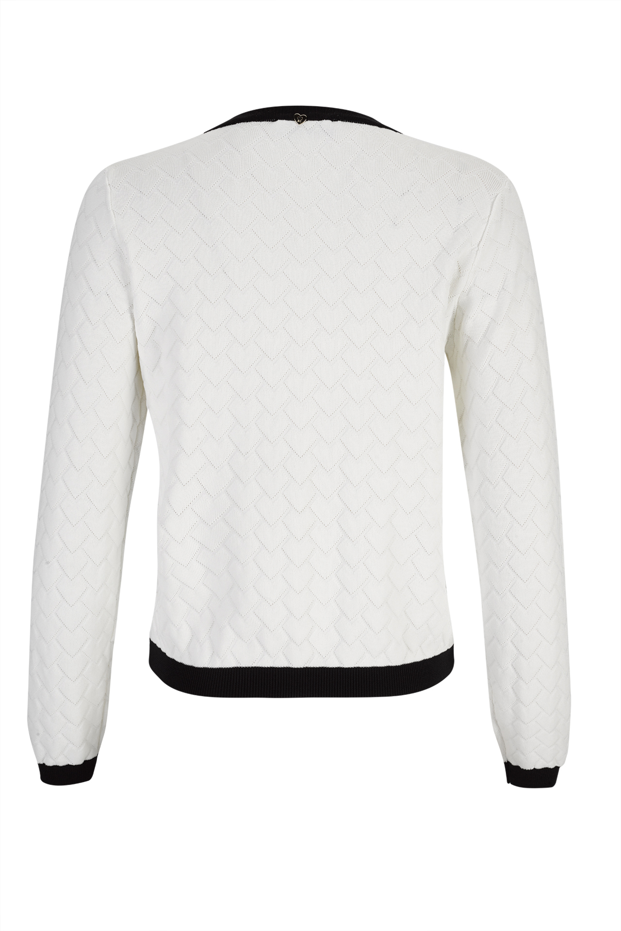 Knit cardigan with heart-shaped buttons