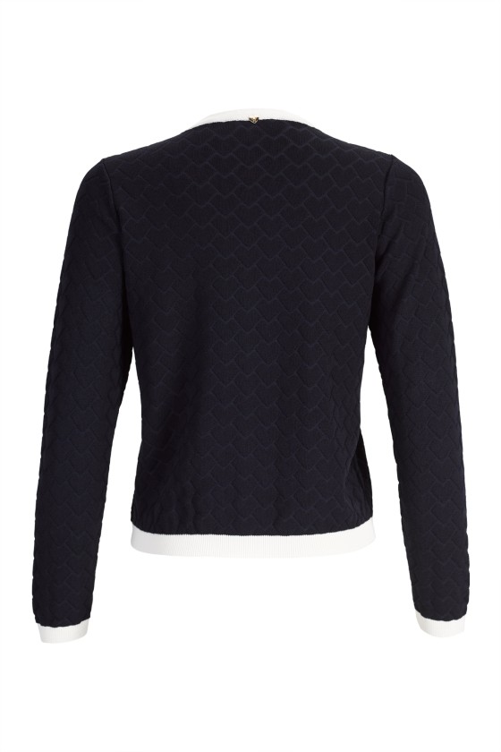 Knit cardigan with heart-shaped buttons