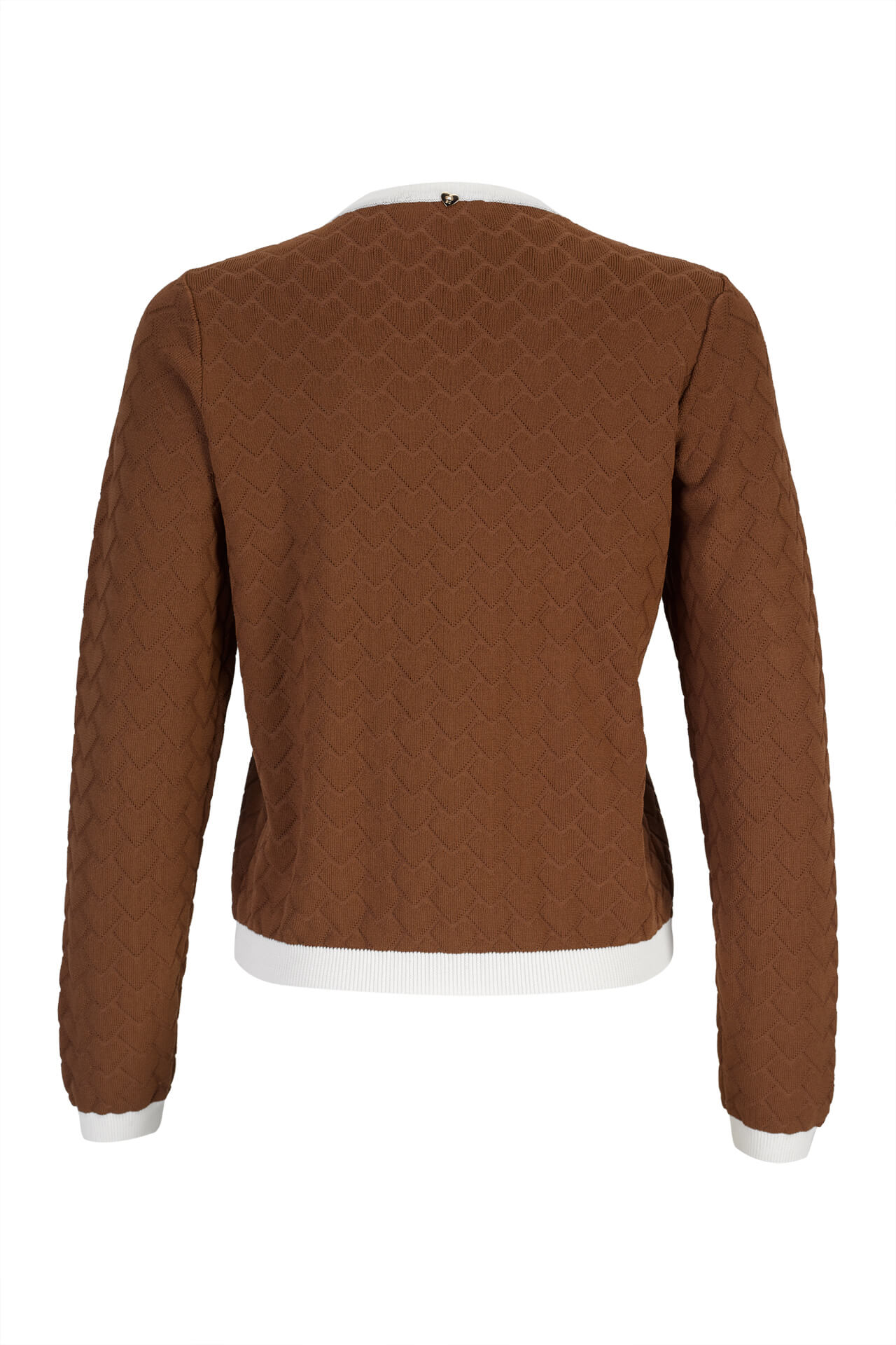 Knit cardigan with heart-shaped buttons