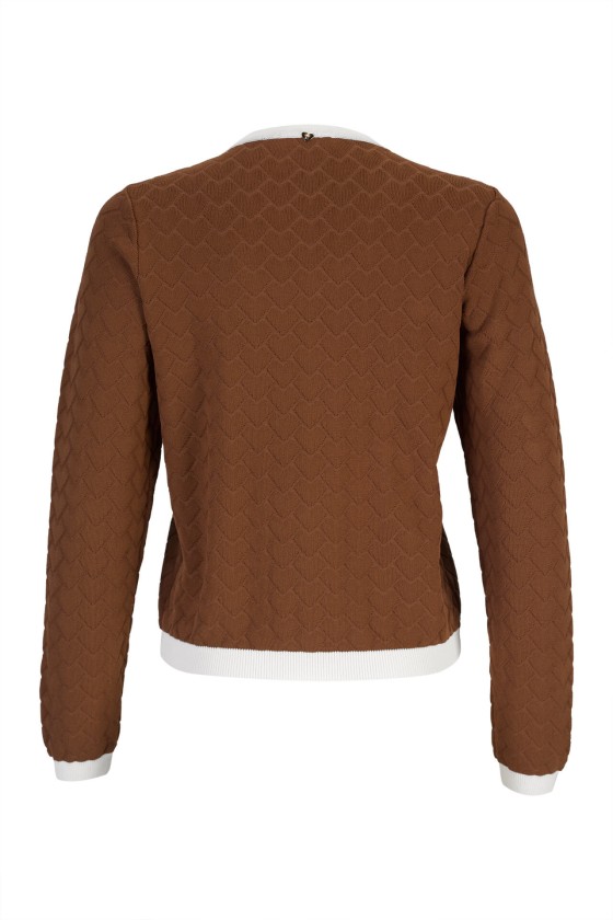 Knit cardigan with heart-shaped buttons