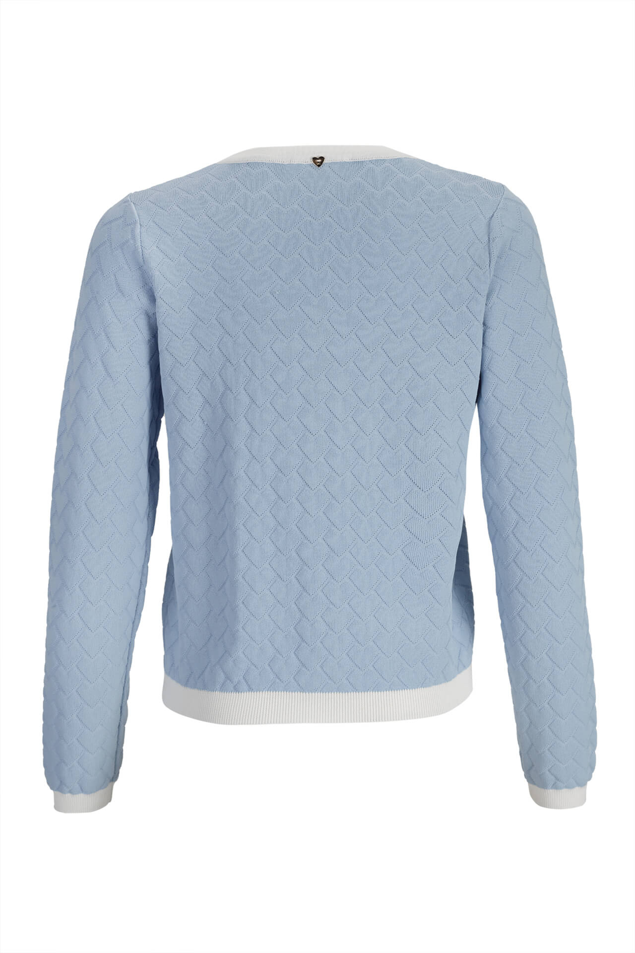 Knit cardigan with heart-shaped buttons