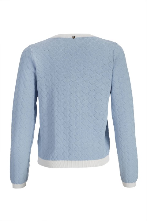 Knit cardigan with heart-shaped buttons