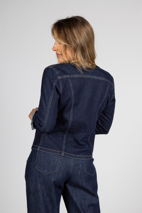Denim jacket with gold buttons Denim jacket with gold buttons