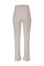 Straight-cut trousers with eyelets