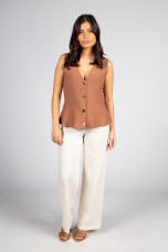 Knit peplum waistcoat