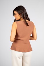 Knit peplum waistcoat