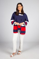 3/4-sleeve knitted jumper