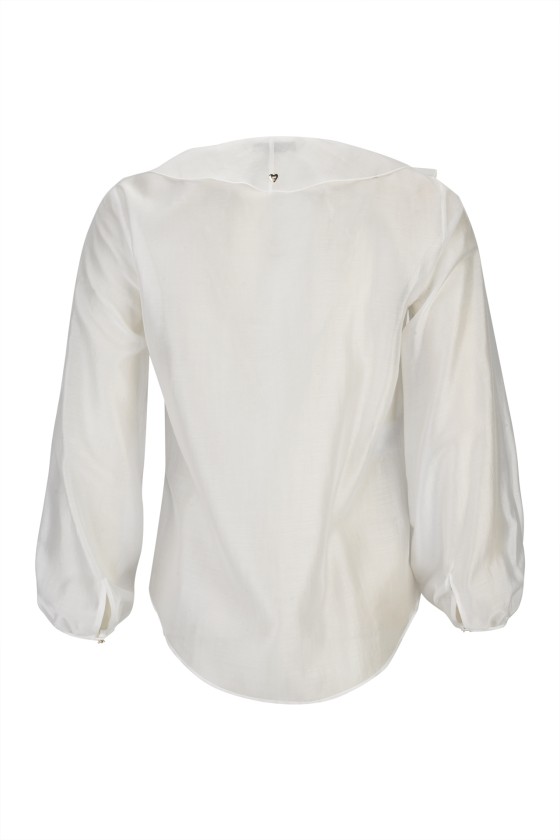 Atelier blouse with front ruffles