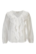 Atelier blouse with front ruffles