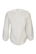 Atelier blouse with front ruffles