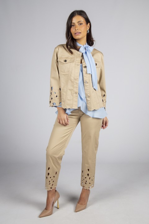 Embroidered beige jacket Embroidered beige jacket
