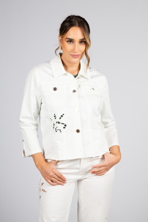 Embroidered denim jacket