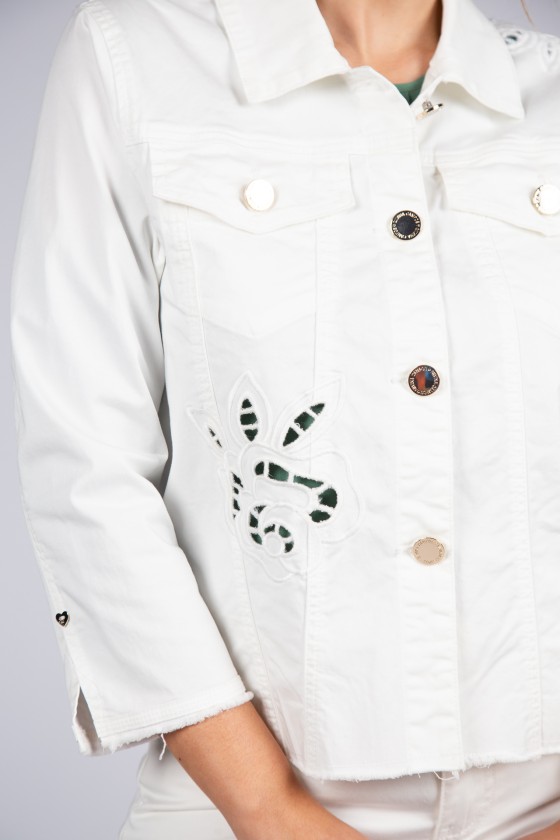 Embroidered denim jacket
