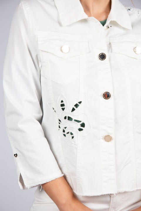 Embroidered denim jacket