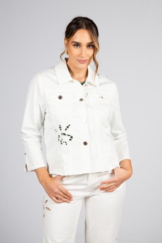 Embroidered denim jacket