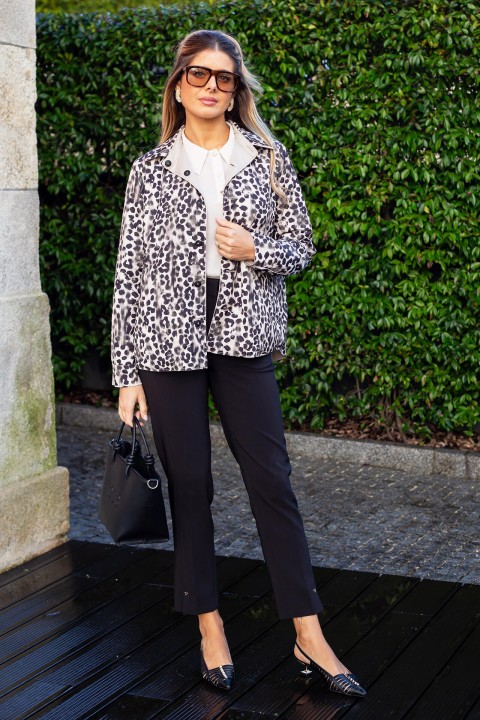 Reversible animal-print parka Reversible animal-print parka