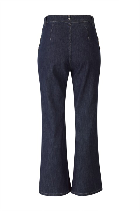Denim trousers with gold chains Denim trousers with gold chains