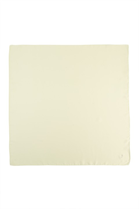 Lenço quadrado amarelo manteiga Lenço quadrado amarelo manteiga