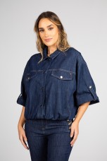 Denim bomber jacket