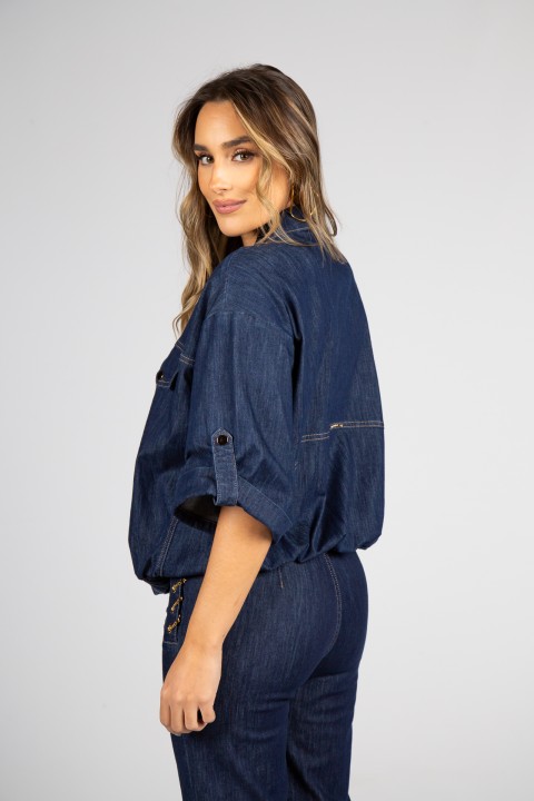 Denim bomber jacket