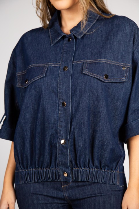 Denim bomber jacket