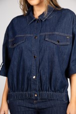 Denim bomber jacket