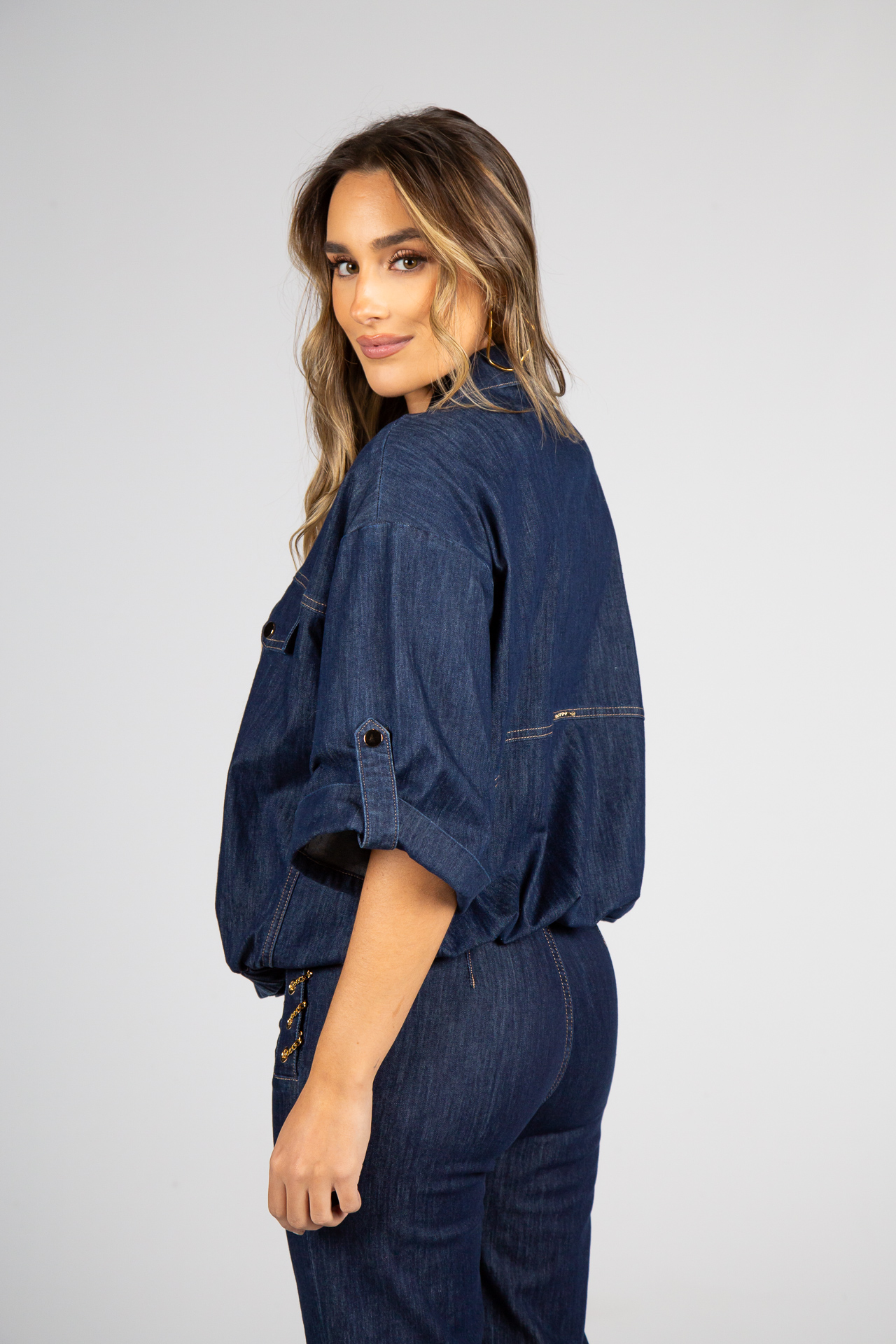 Denim bomber jacket