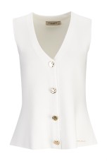 Colete de malha efeito peplum