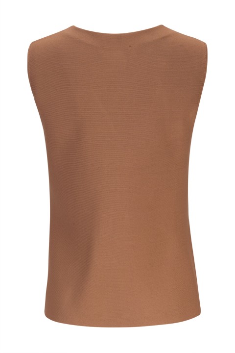 Knit peplum waistcoat