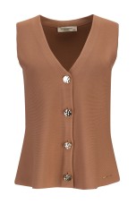 Knit peplum waistcoat